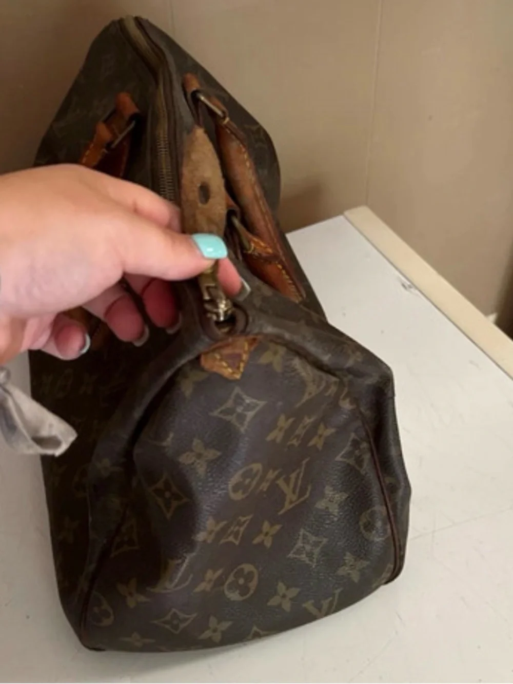 Louis Vuitton Monogram Canvas Top-Handle Satchel in Brown